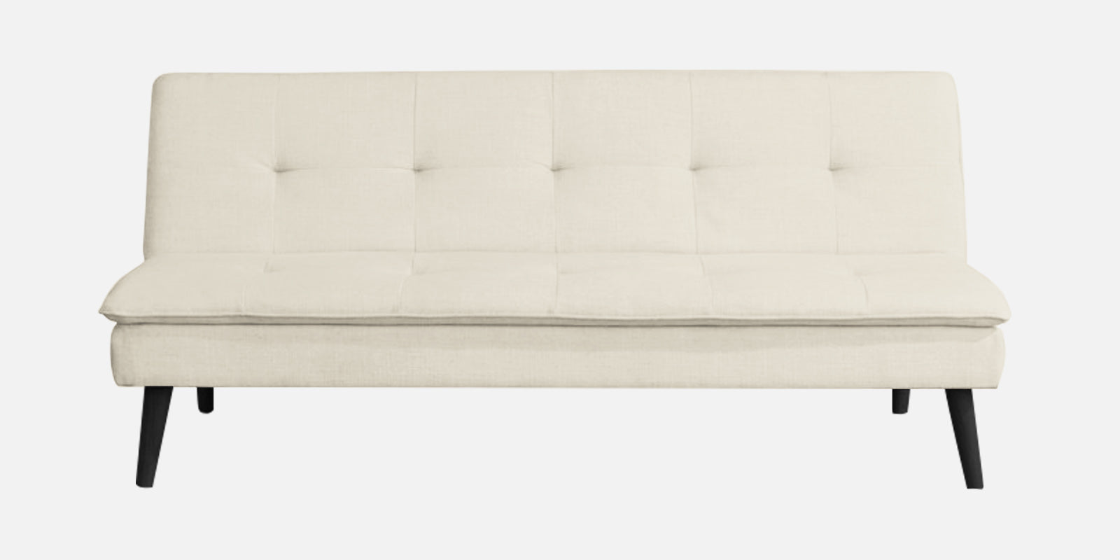 Toner Fabric 3 Seater Convertible Sofa Cum Bed In Ivory Cream Colour - Febonic Living