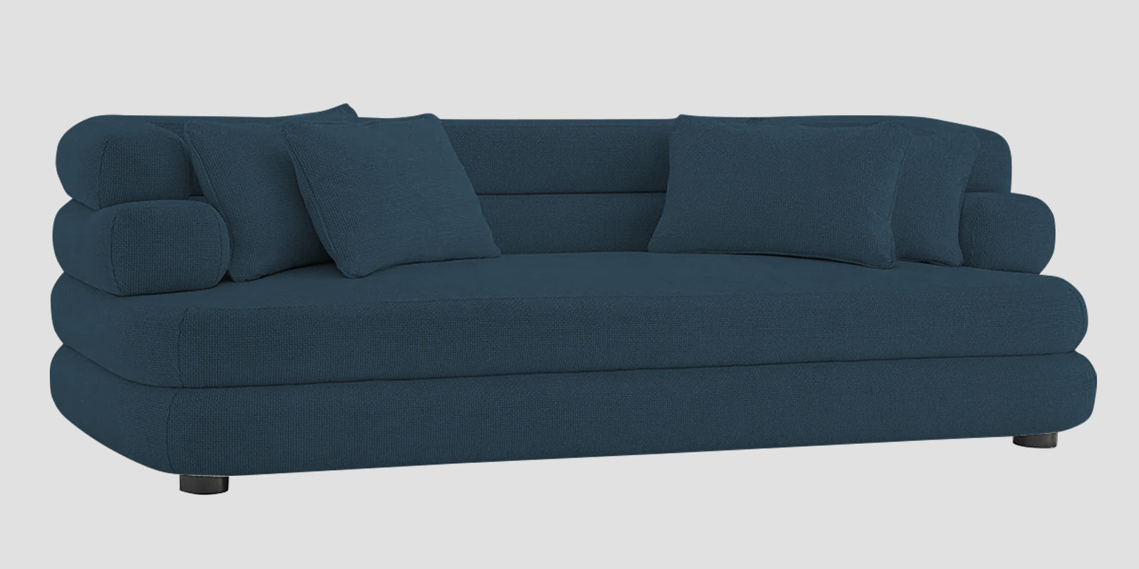 Wener Fabric 3 Seater Sofa In Cool Blue Colour - Febonic Living
