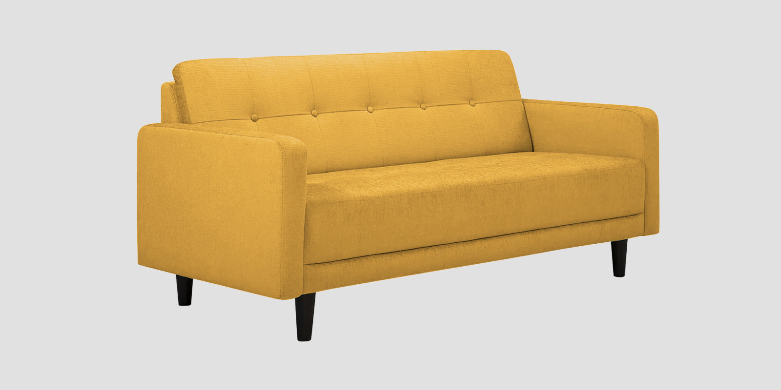 Noha Fabric 2 Seater Sofa In Bold Yellow Colour - Febonic Living
