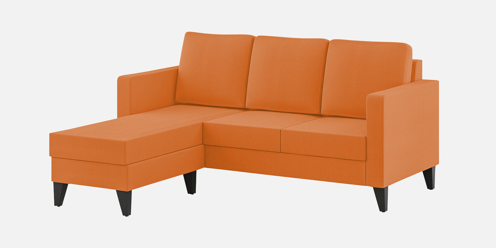 Nori Fabric RHS Sectional Sofa (2+Lounger) In Dark Orange Colour - Febonic Living