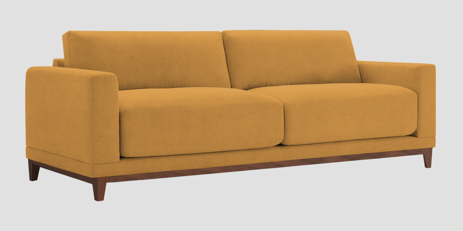 Esha Fabric 3 Seater Sofa In Corn Yellow Colour - Febonic Living