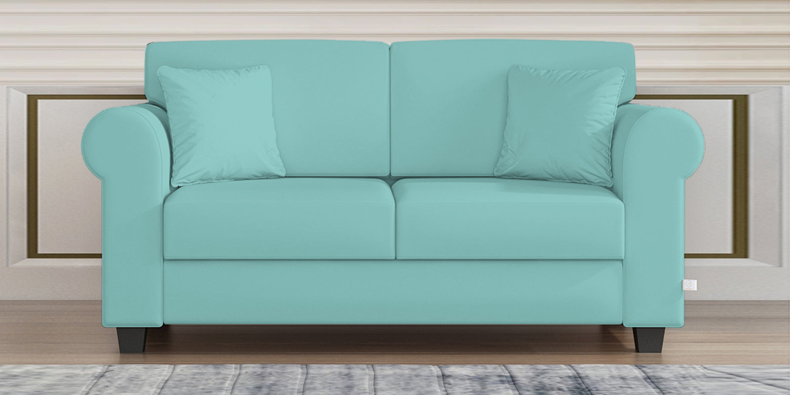 Numonk Velvet 2 Seater Sofa In Barmunda Aqua Colour - Febonic Living
