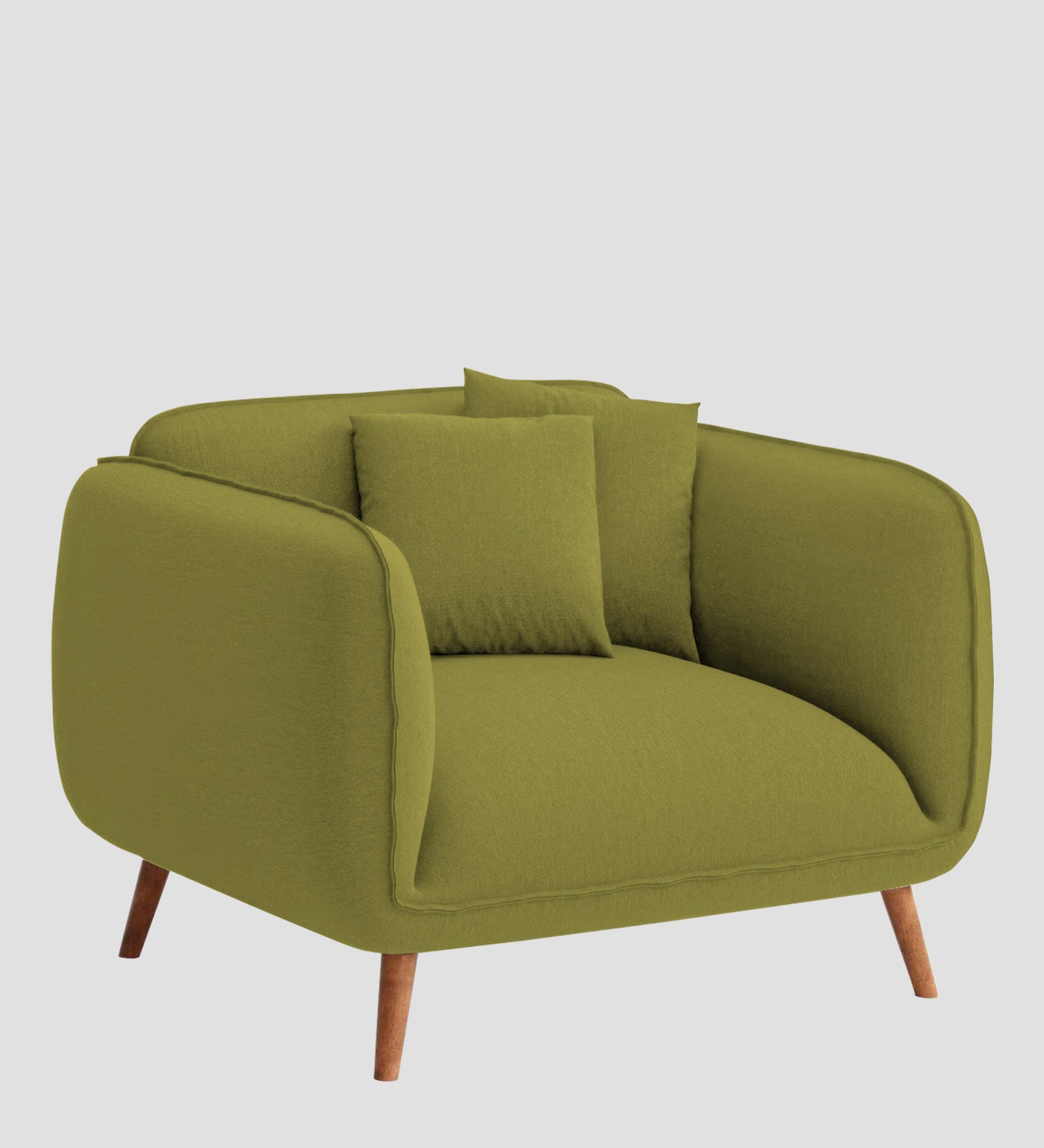Zia Fabric 1 Seater Sofa In Kelly Green Colour - Febonic Living