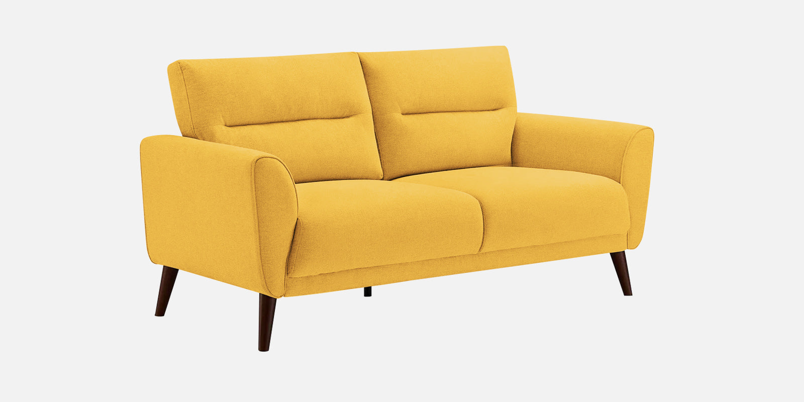 Castro Fabric 2 Seater Sofa In Bold Yellow Colour - Febonic Living