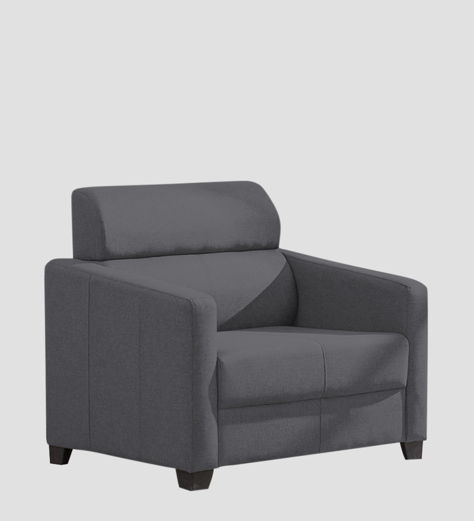 Devo Fabric 1 Seater Sofa In Maba Grey Colour - Febonic Living