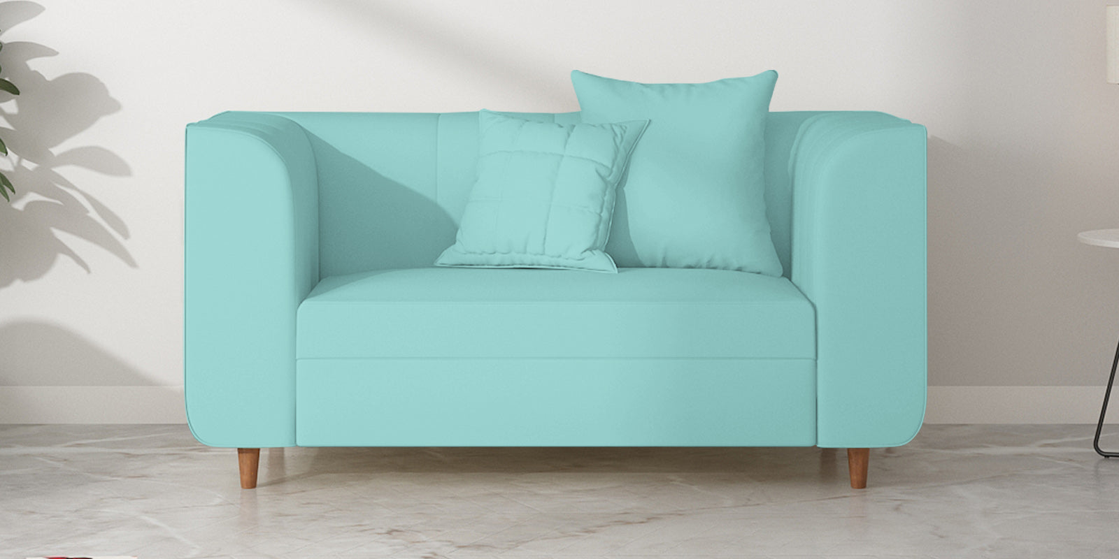 Sumo Velvet 2 Seater Sofa In Barmunda Aqua Colour - Febonic Living