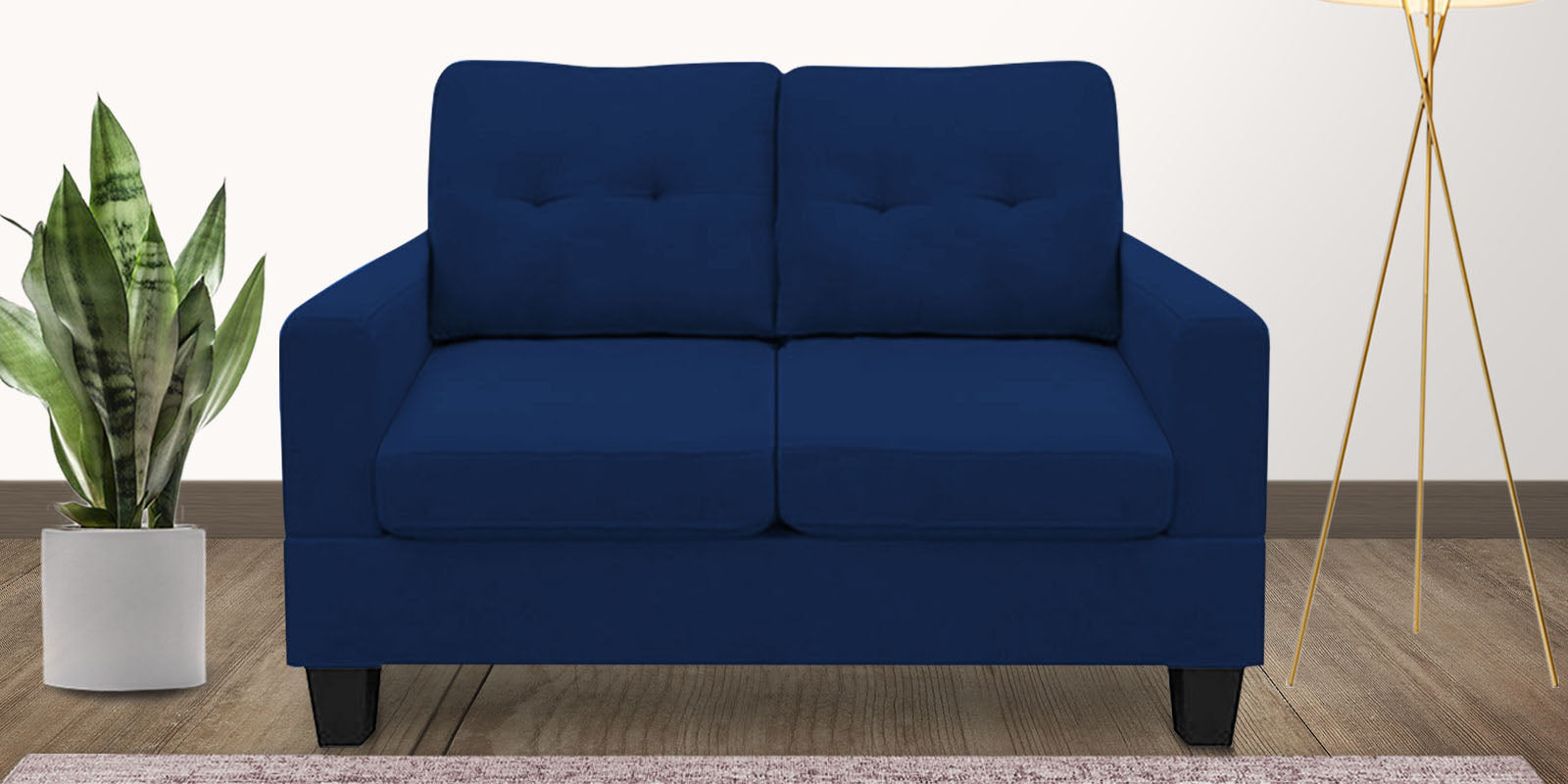 Thomas Fabric 2 Seater Sofa In Royal Blue Colour - Febonic Living