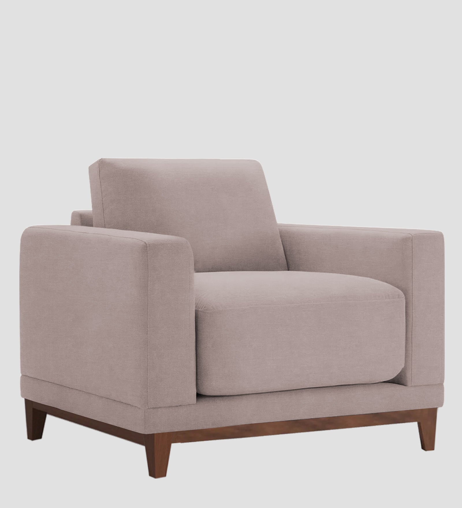 Esha Fabric 1 Seater Sofa In Almond Beige Colour - Febonic Living