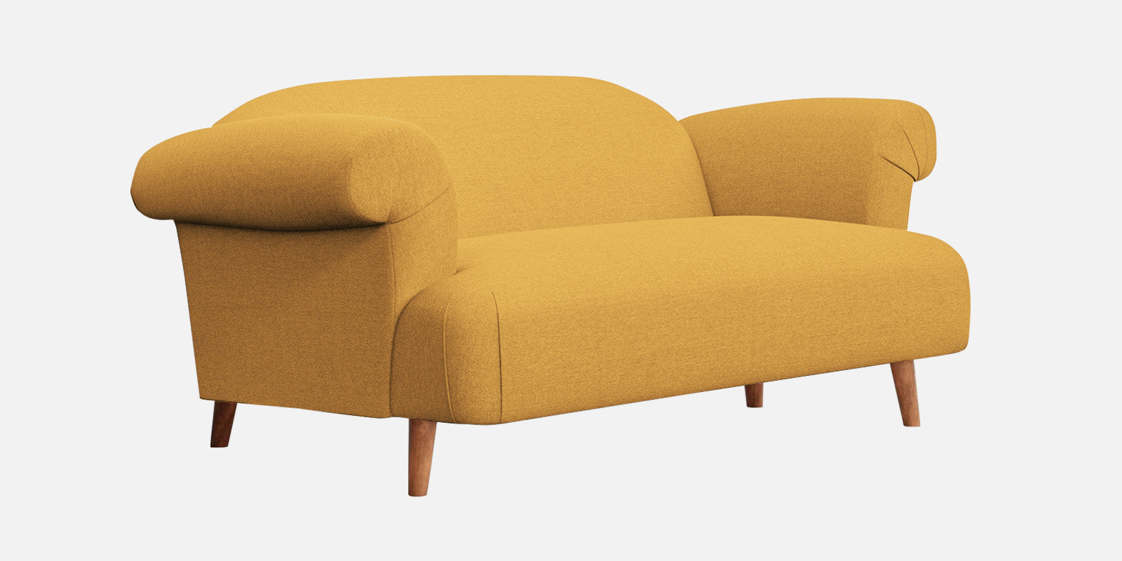 Barber Fabric 2 Seater Sofa In Corn Yellow Colour - Febonic Living