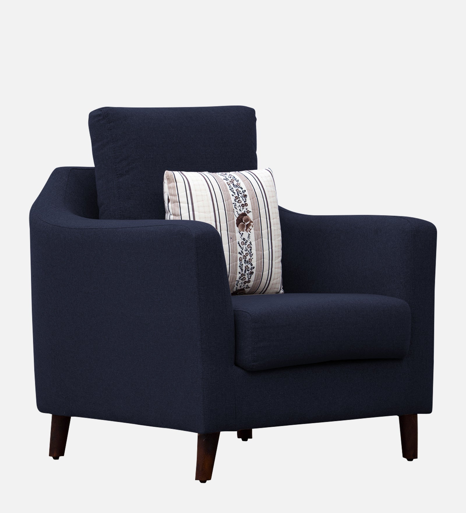 Kevin Fabric 1 Seater Sofa In Royal Blue Colour - Febonic Living