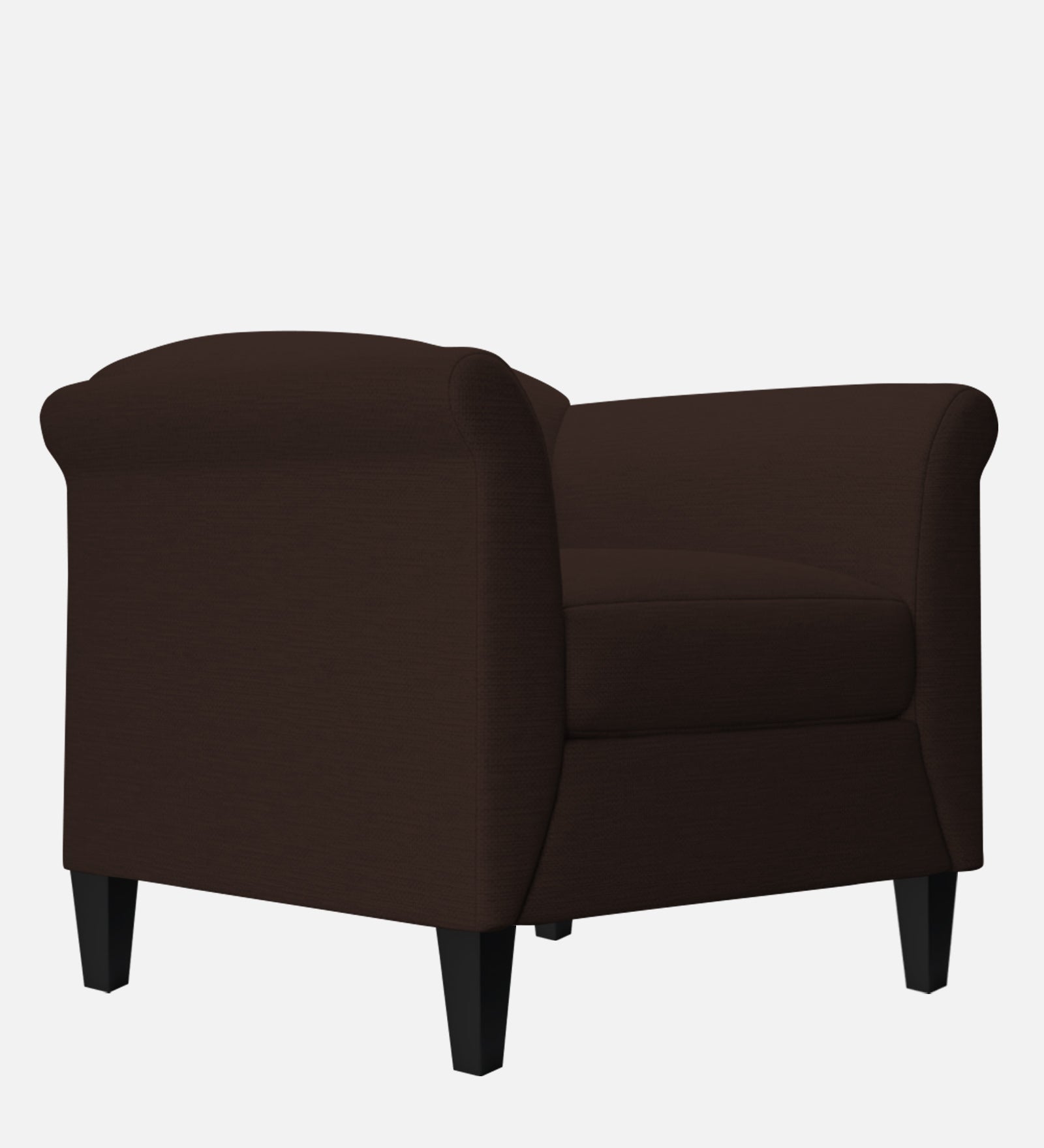 Kimber Fabric 1 Seater Sofa In Coffee Brown Colour - Febonic Living
