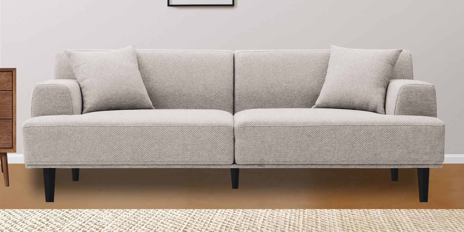 Cobby Fabric 3 Seater Sofa In Storm Grey Colour - Febonic Living