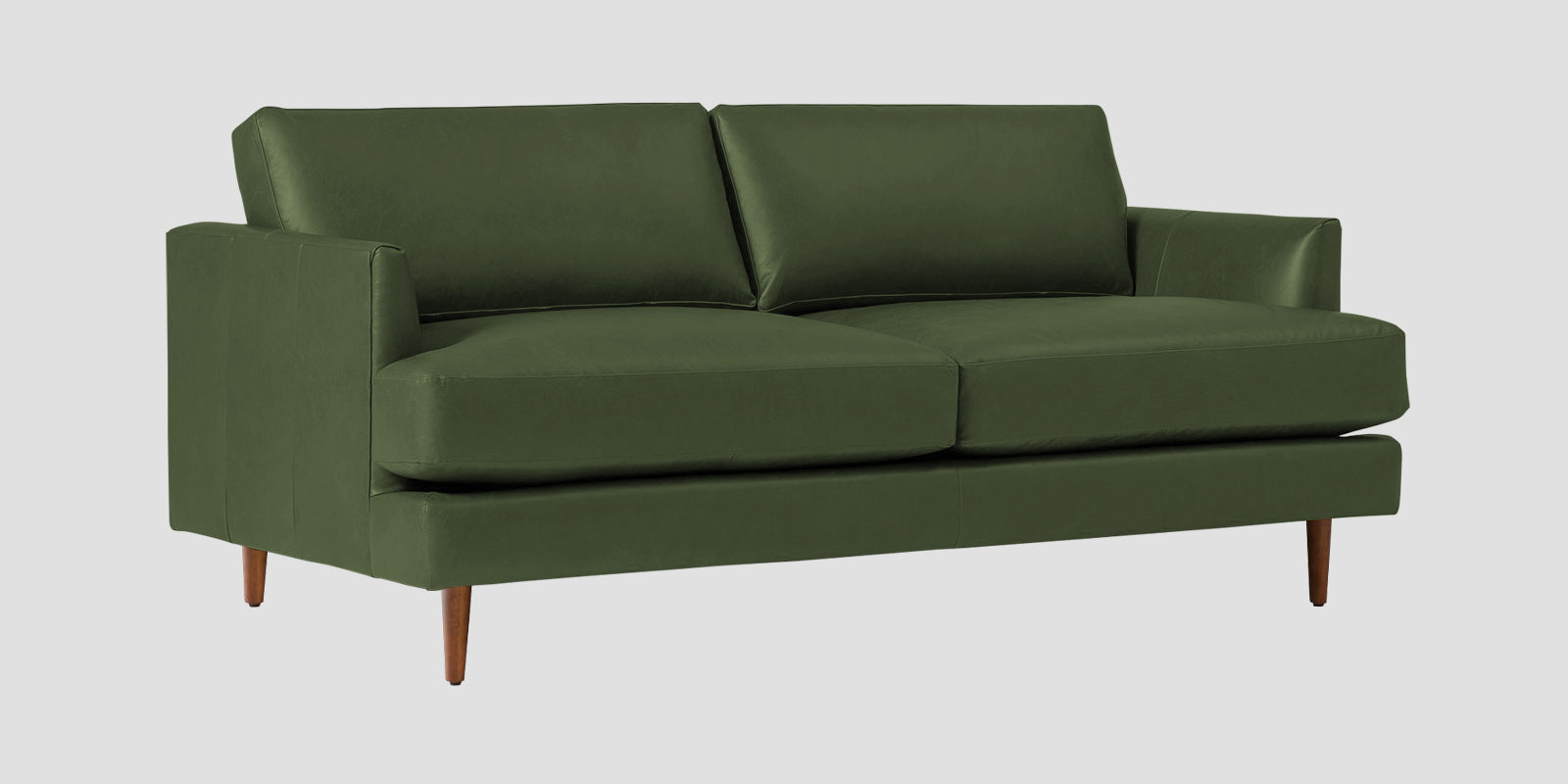Sterio Leatherette 2 Seater Sofa In Moss Green Colour - Febonic Living