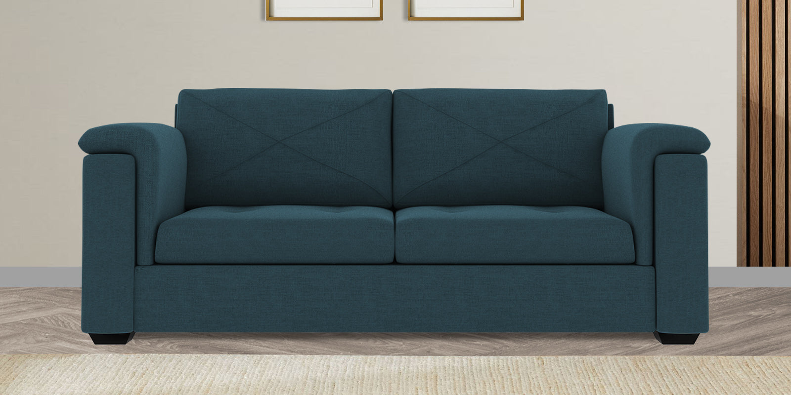 Andres Fabric 3 Seater Sofa In Harbour Blue Colour - Febonic Living