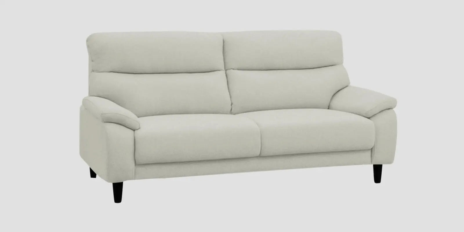Zibby Fabric 2 Seater Sofa In Pearl White Colour Febonic Living