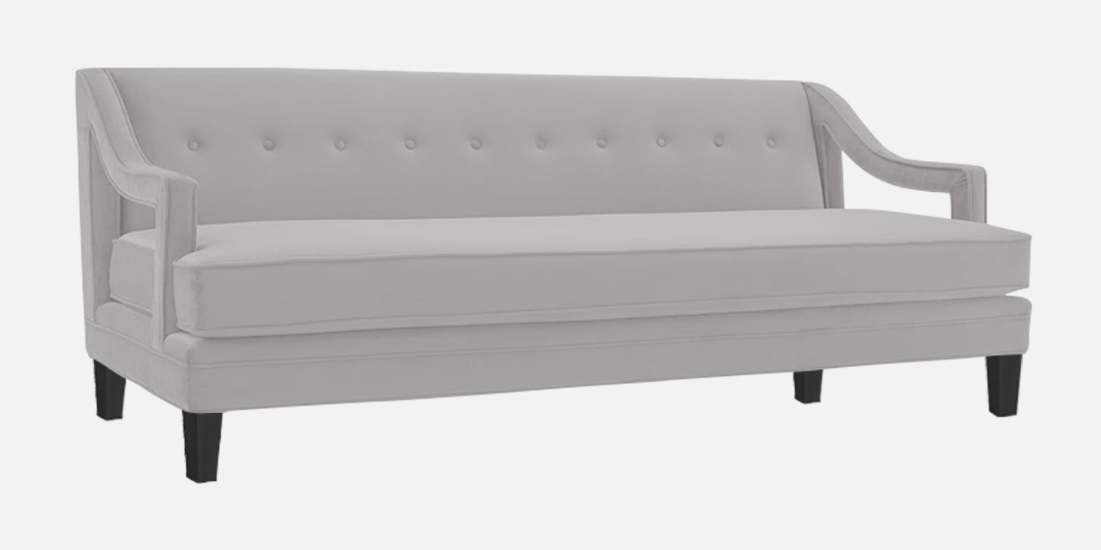 Daffy Velvet 3 Seater Sofa In Concrete Grey Colour - Febonic Living