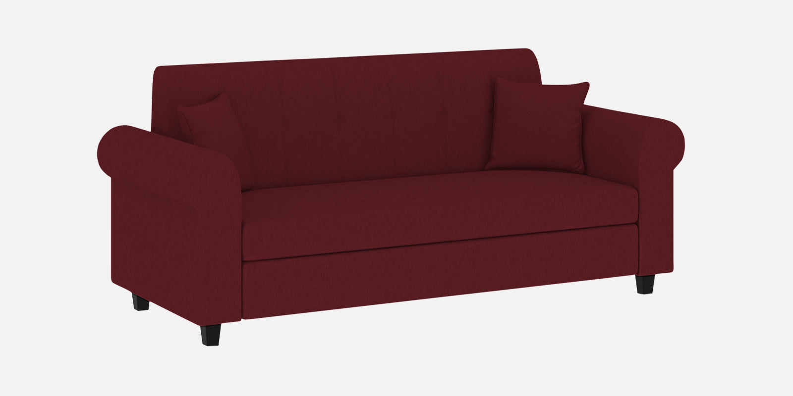 Derado Fabric 3 Seater Sofa In Blood Maroon Colour - Febonic Living