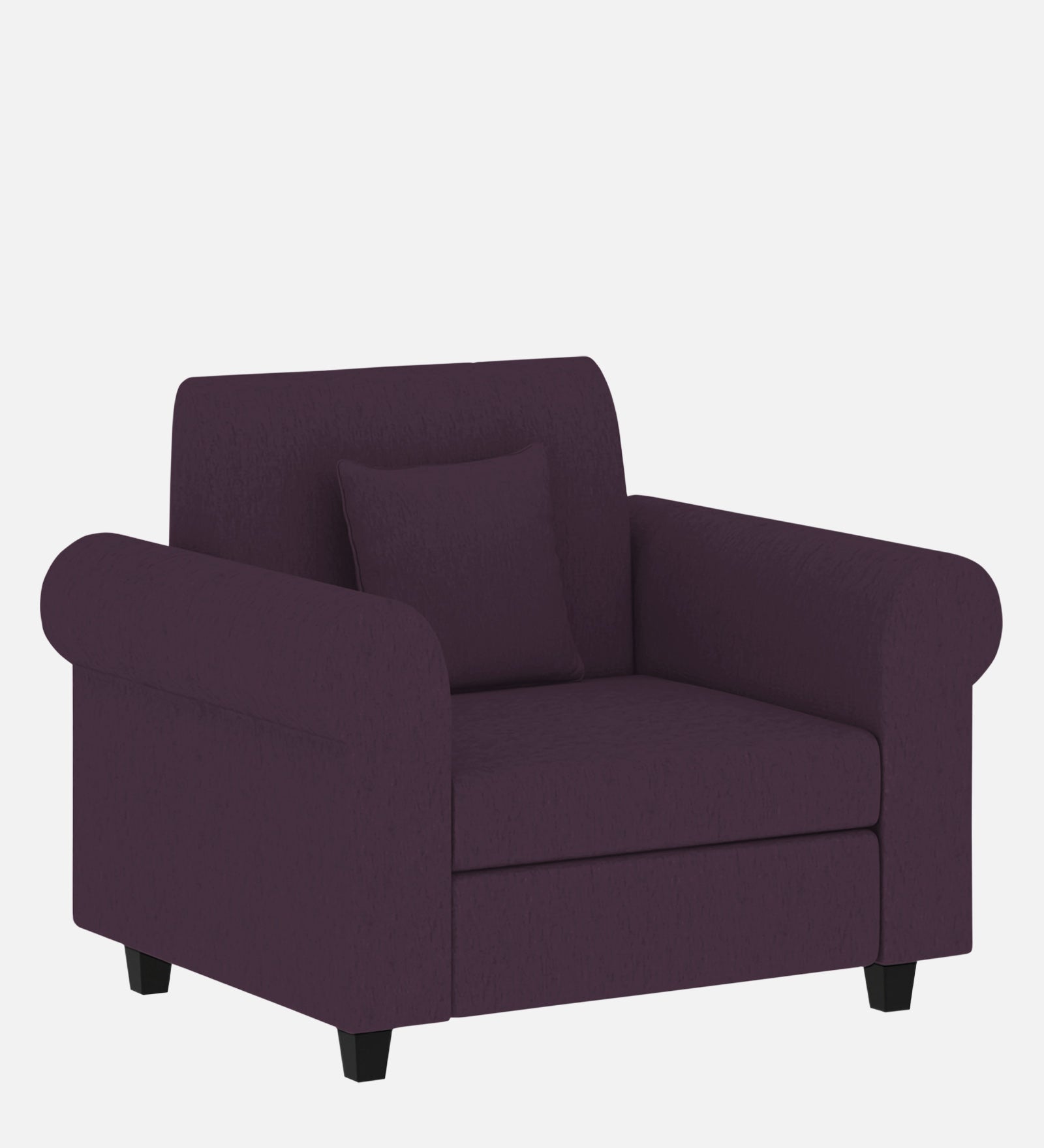 Derado Fabric 1 Seater Sofa In Greek Purple Colour - Febonic Living