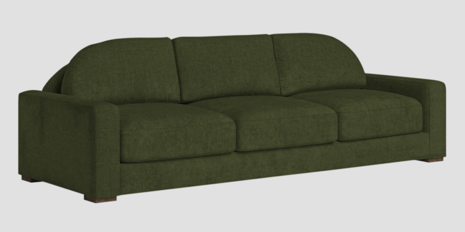 Dara Fabric 3 Seater Sofa In Olive Green Colour