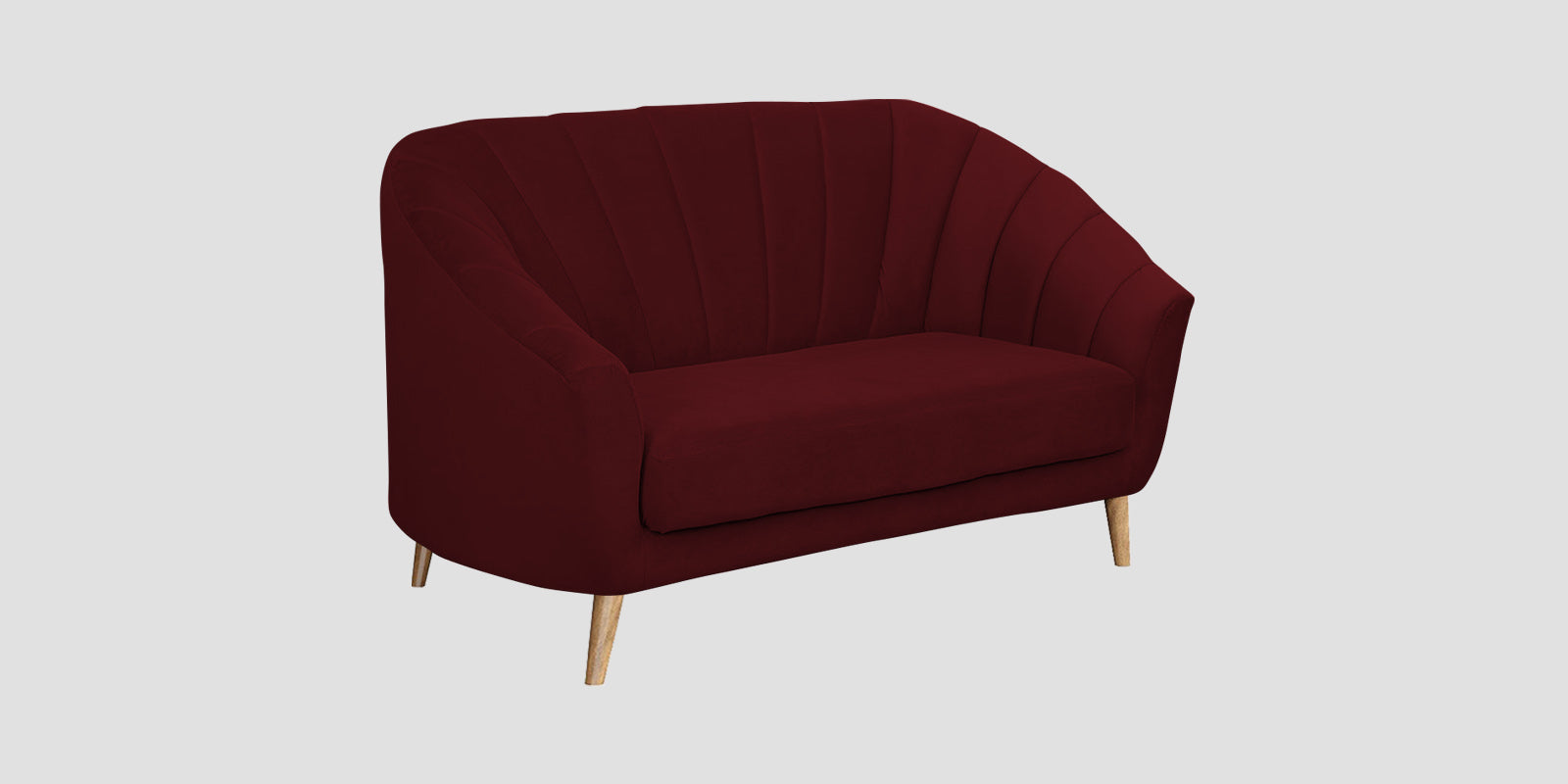 Kaylee Velvet 2 Seater Sofa In Dark Maroon Colour - Febonic Living