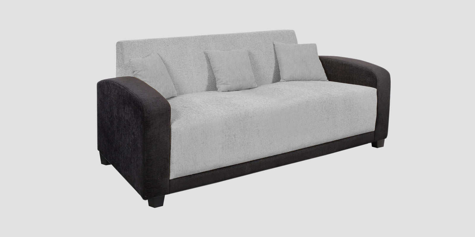 Alex Fabric 3 Seater Sofa In Lit Grey Colour - Febonic Living