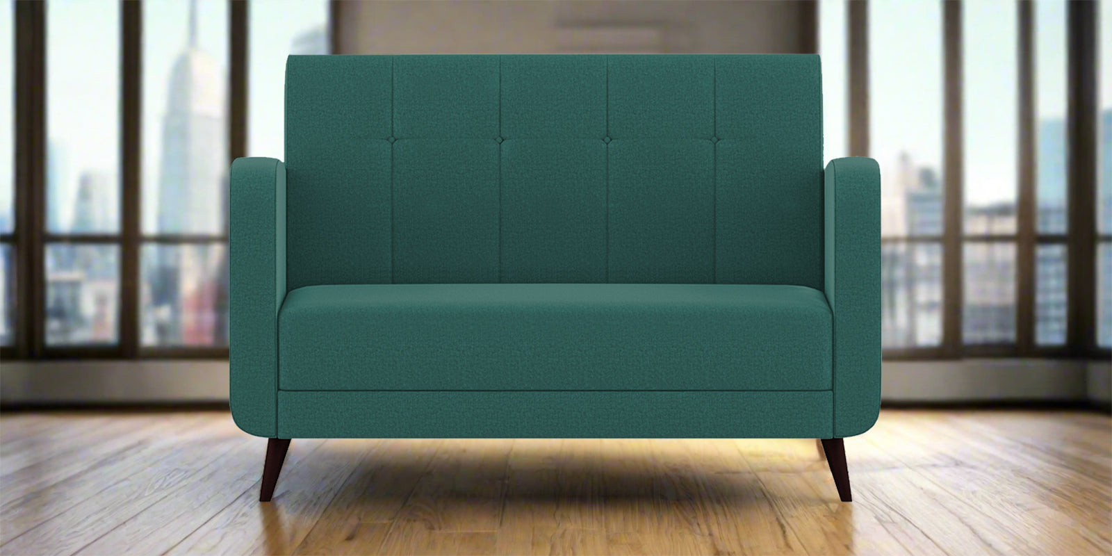 Wiki Velvet 2 Seater Sofa In Pine green Colour - Febonic Living