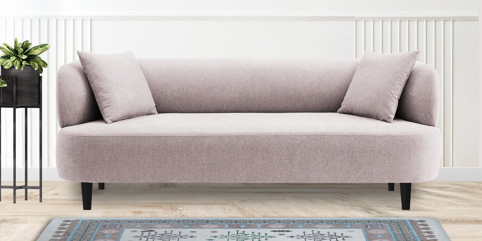 Carson Fabric 3 Seater Sofa In Orchid Beige Colour - Febonic Living