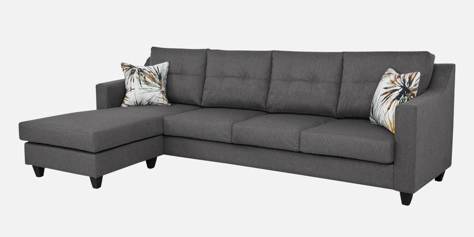 Welly Fabric Rhs Sectional Sofa 3 Lounger In Sudo Grey Colour - Febonic Living