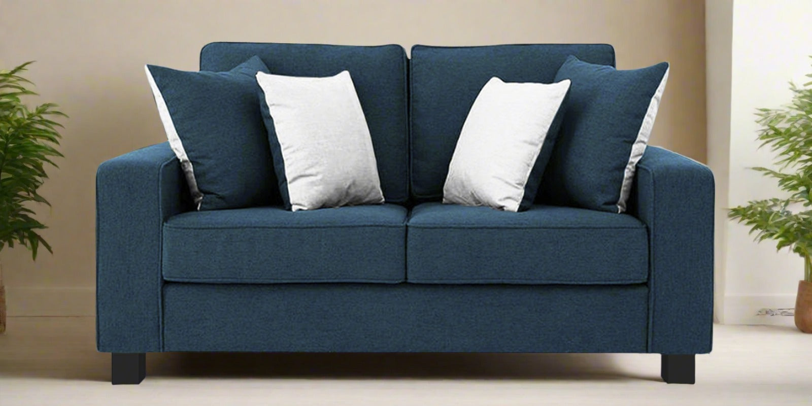 Ladybug Fabric 2 Seater Sofa In Light Blue Colour - Febonic Living