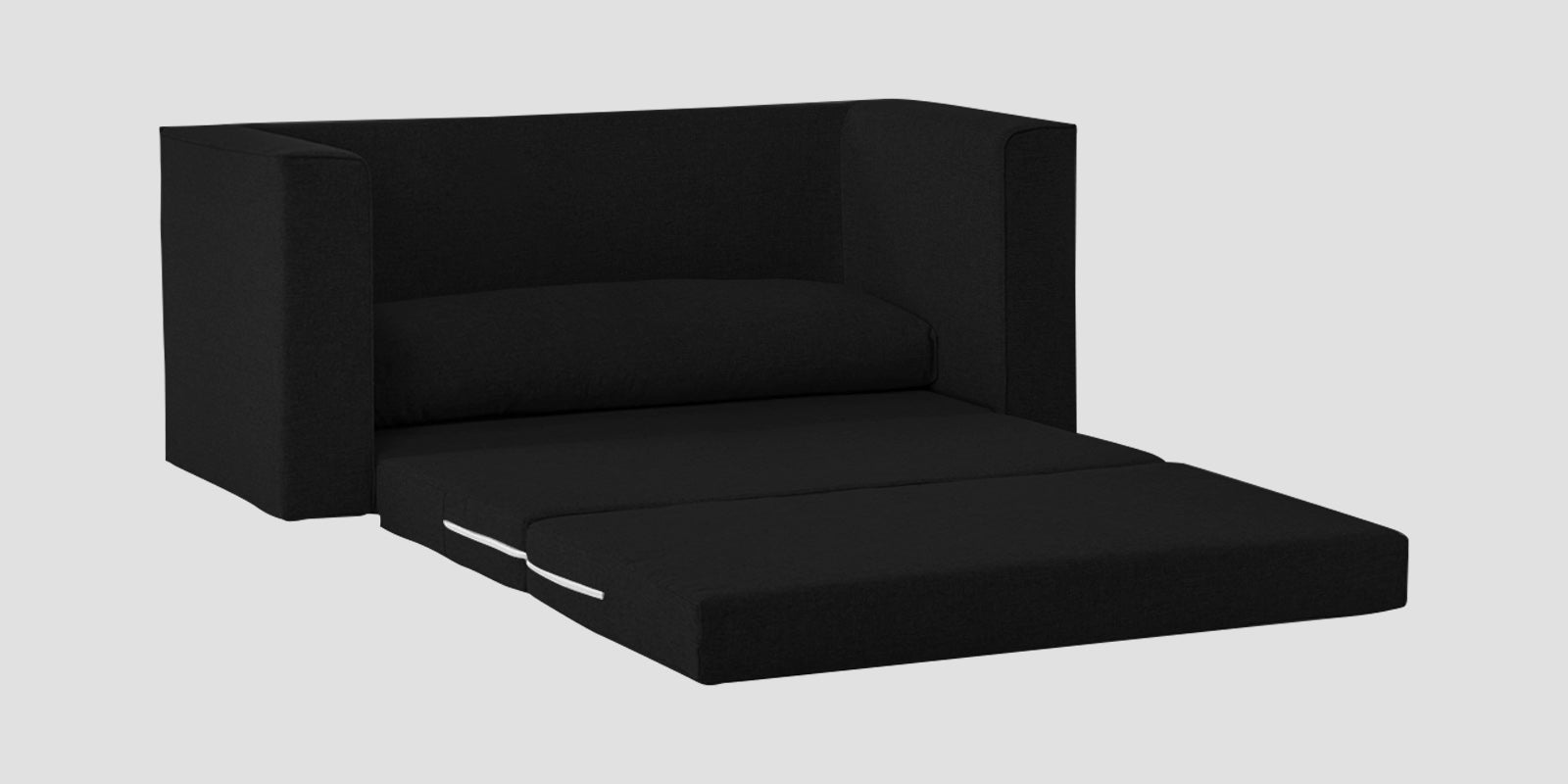 Kenia Fabric 3 Seater Foldable Sofa Cum Bed In Zed Black Colour - Febonic Living