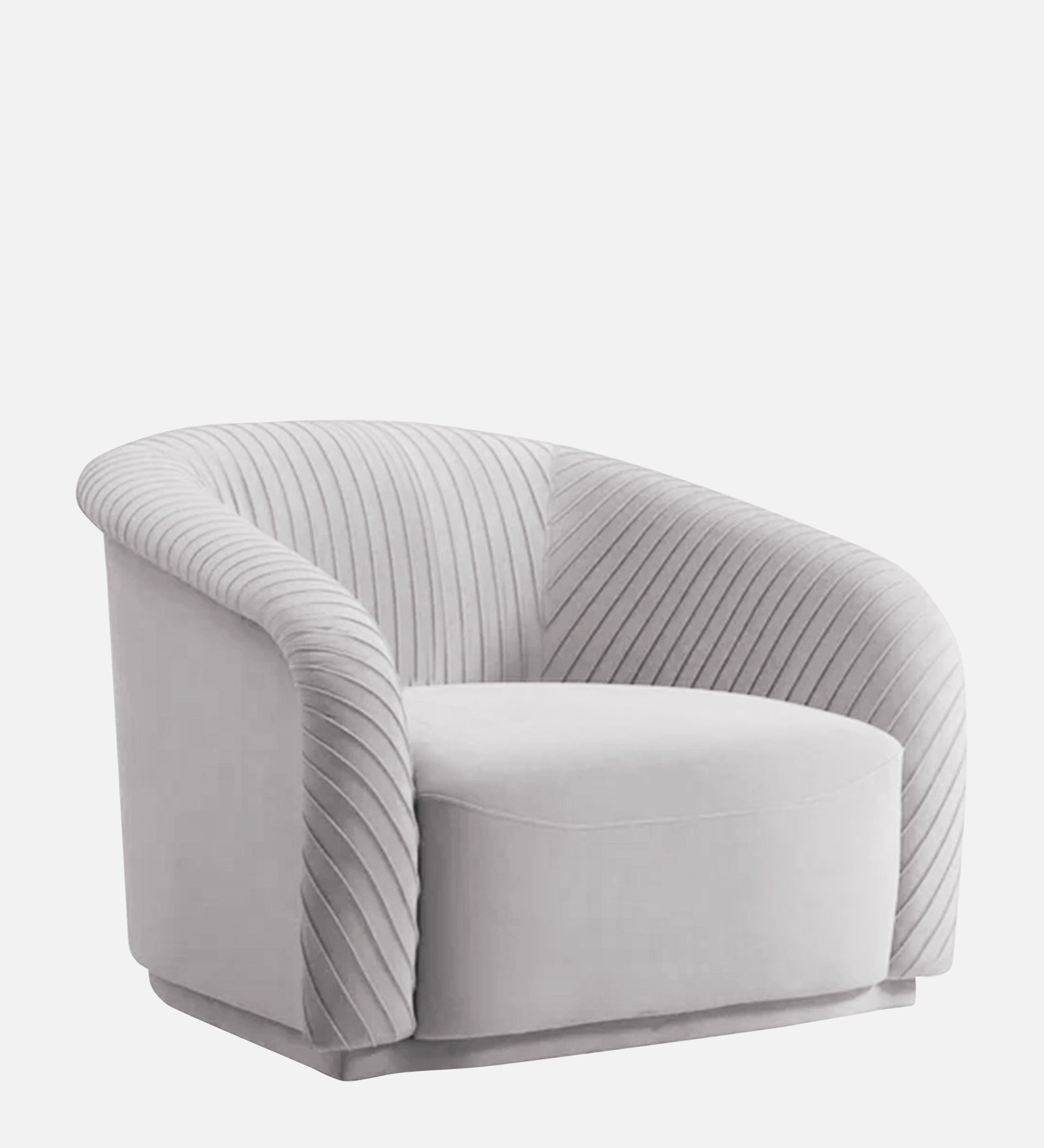 Yara Velvet Fabric 1 Seater Sofa In Concrete Grey Colour - Febonic Living