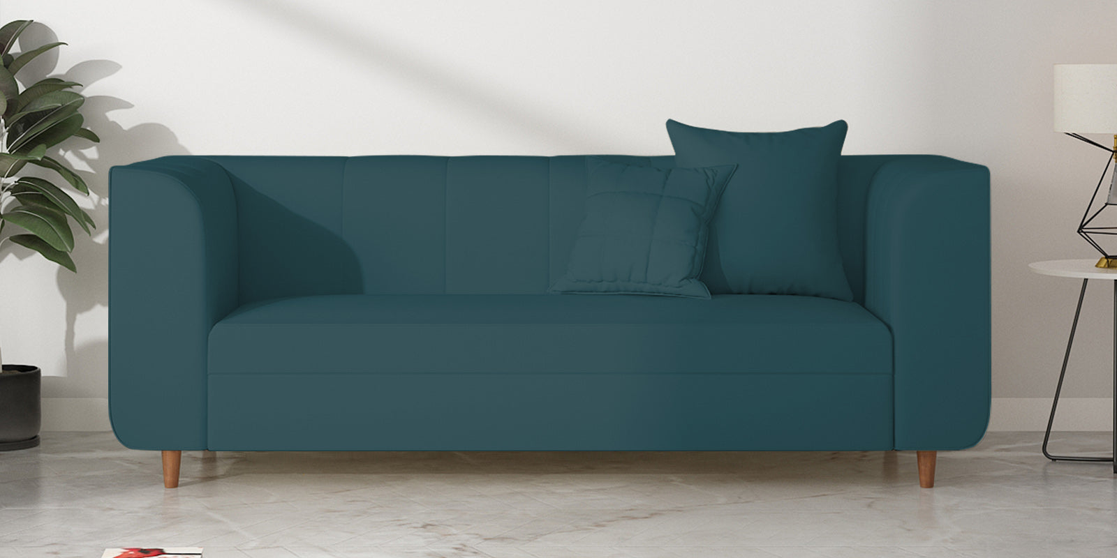 Sumo Velvet 3 Seater Sofa In Arabian Green Colour - Febonic Living