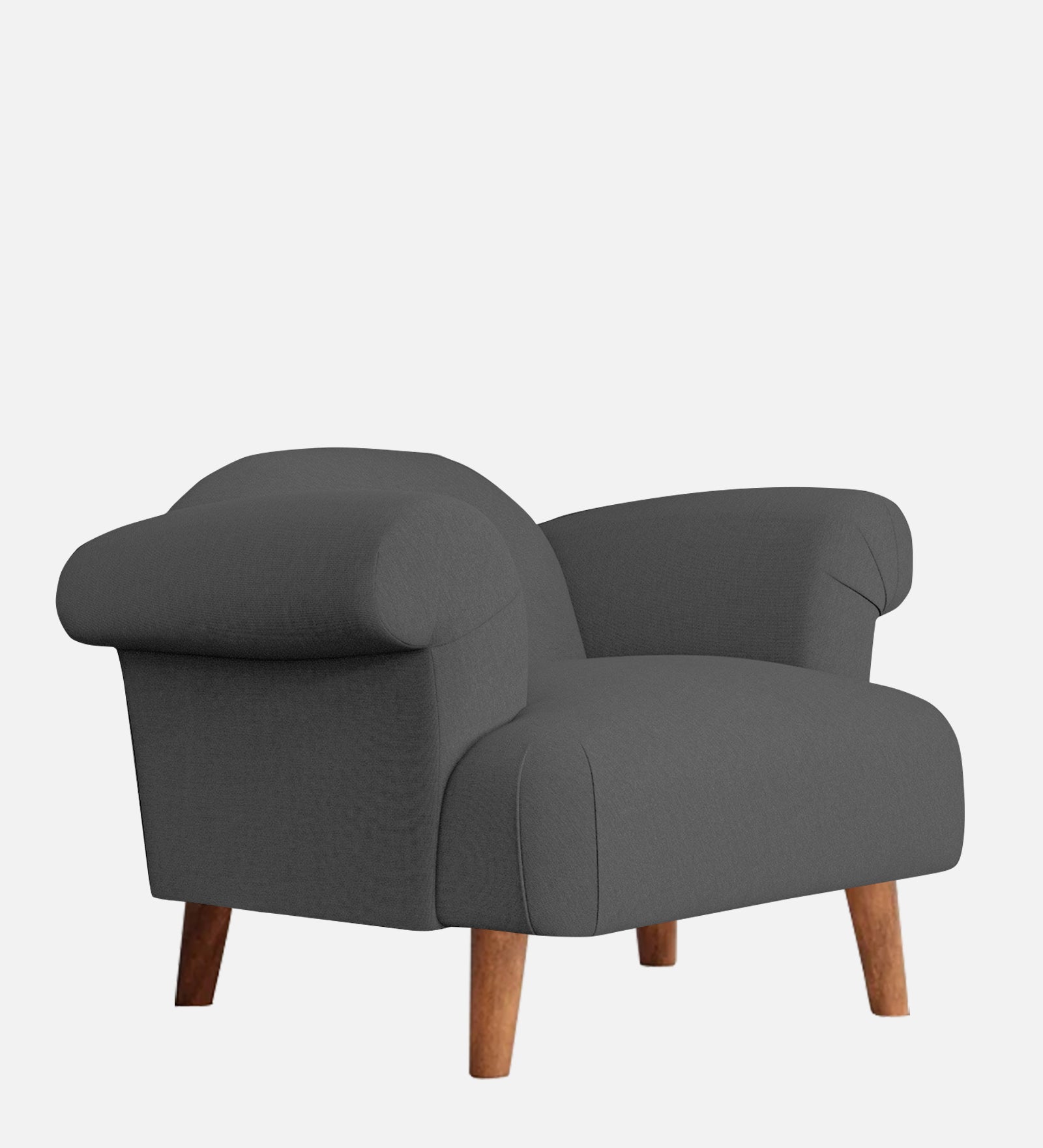 Barber Fabric 1 Seater Sofa In Stone Grey Colour - Febonic Living