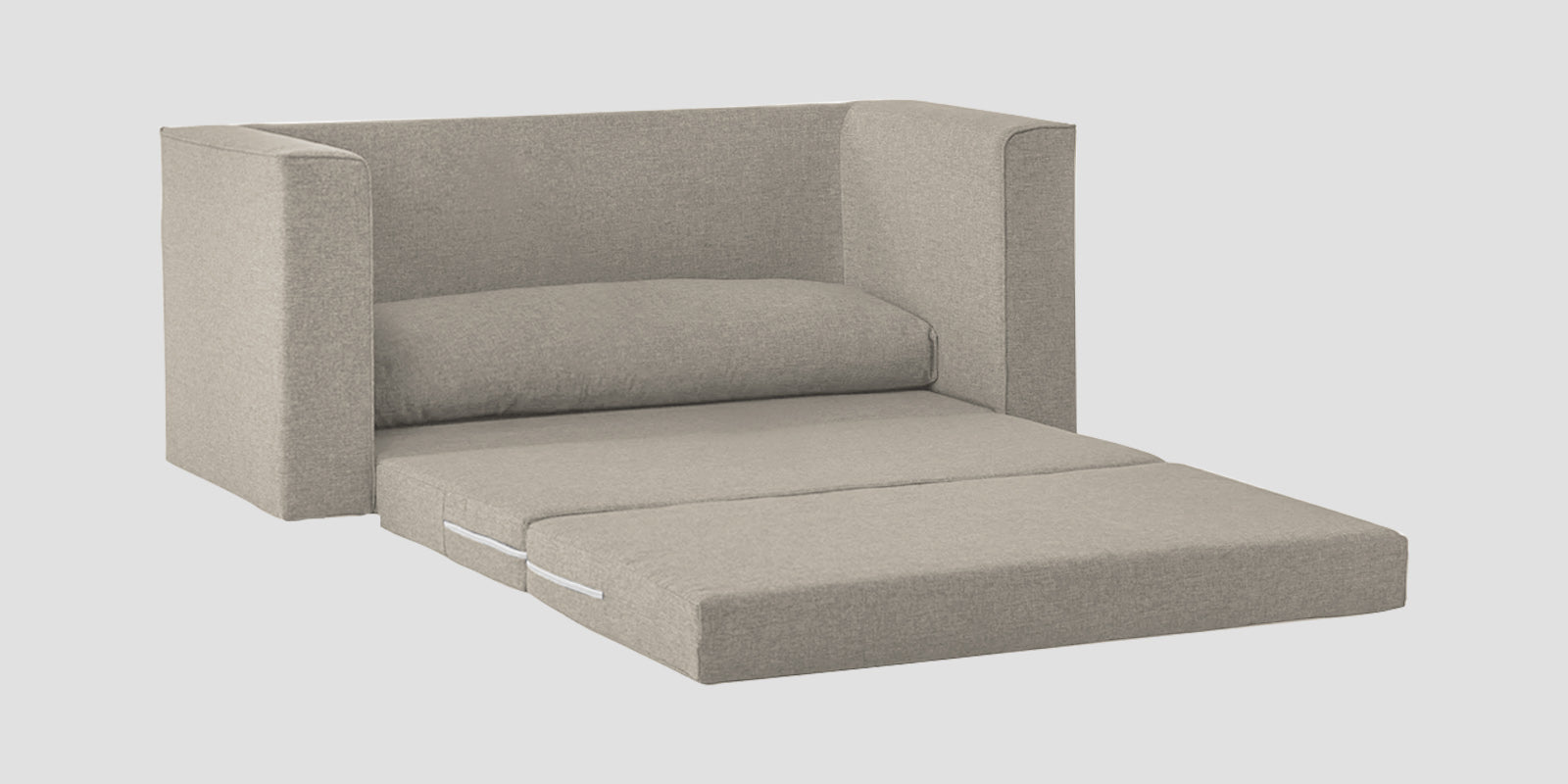 Kenia Fabric 3 Seater Foldable Sofa Cum Bed In Ash Grey Colour - Febonic Living