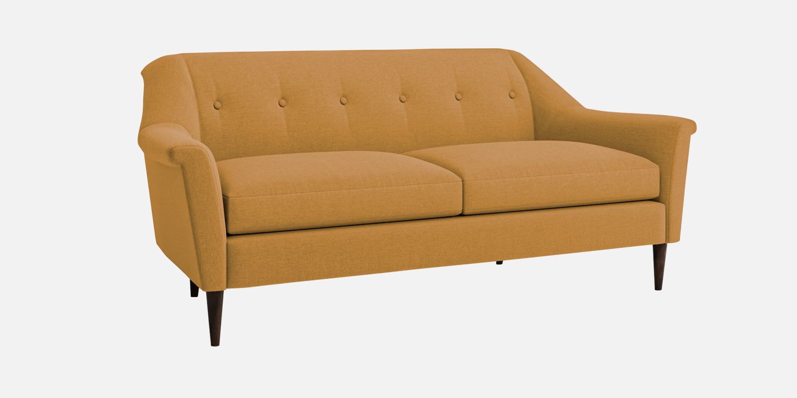Homer Fabric 3 Seater Sofa In Corn Yellow Colour - Febonic Living