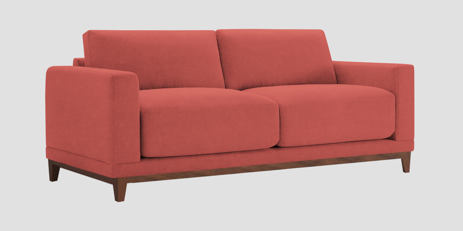 Esha Fabric 2 Seater Sofa In Salmon Pink Colour - Febonic Living