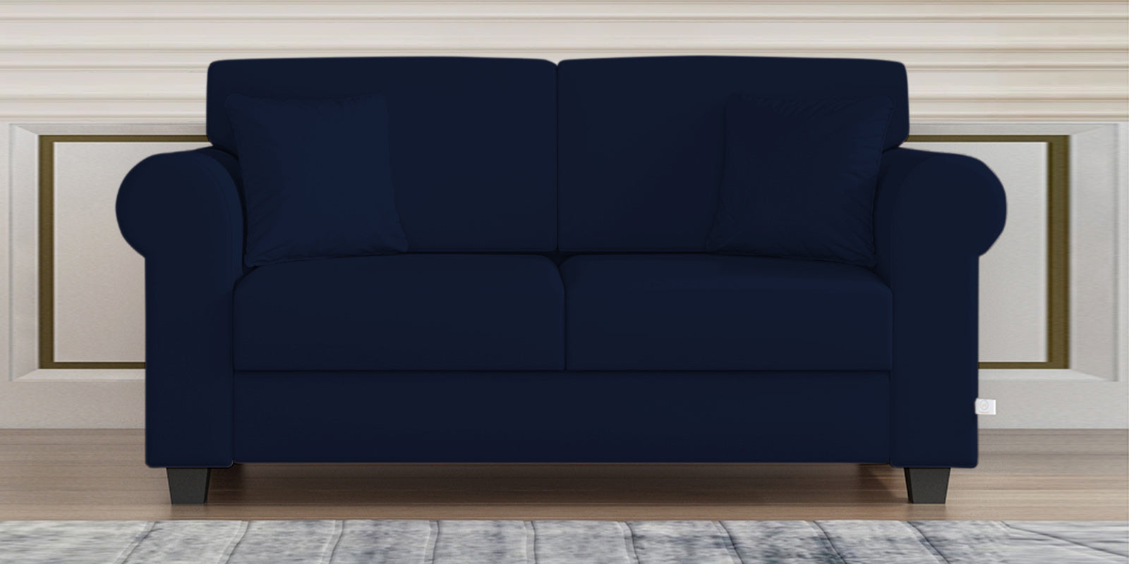 Numonk Velvet 2 Seater Sofa In Indigo Blue Colour - Febonic Living