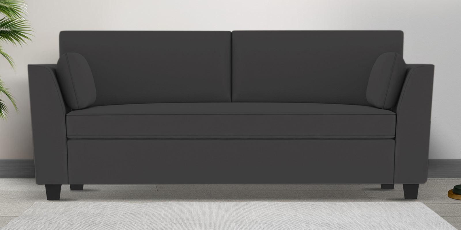 Bristo Velvet 3 Seater Sofa In Davy Grey Colour - Febonic Living