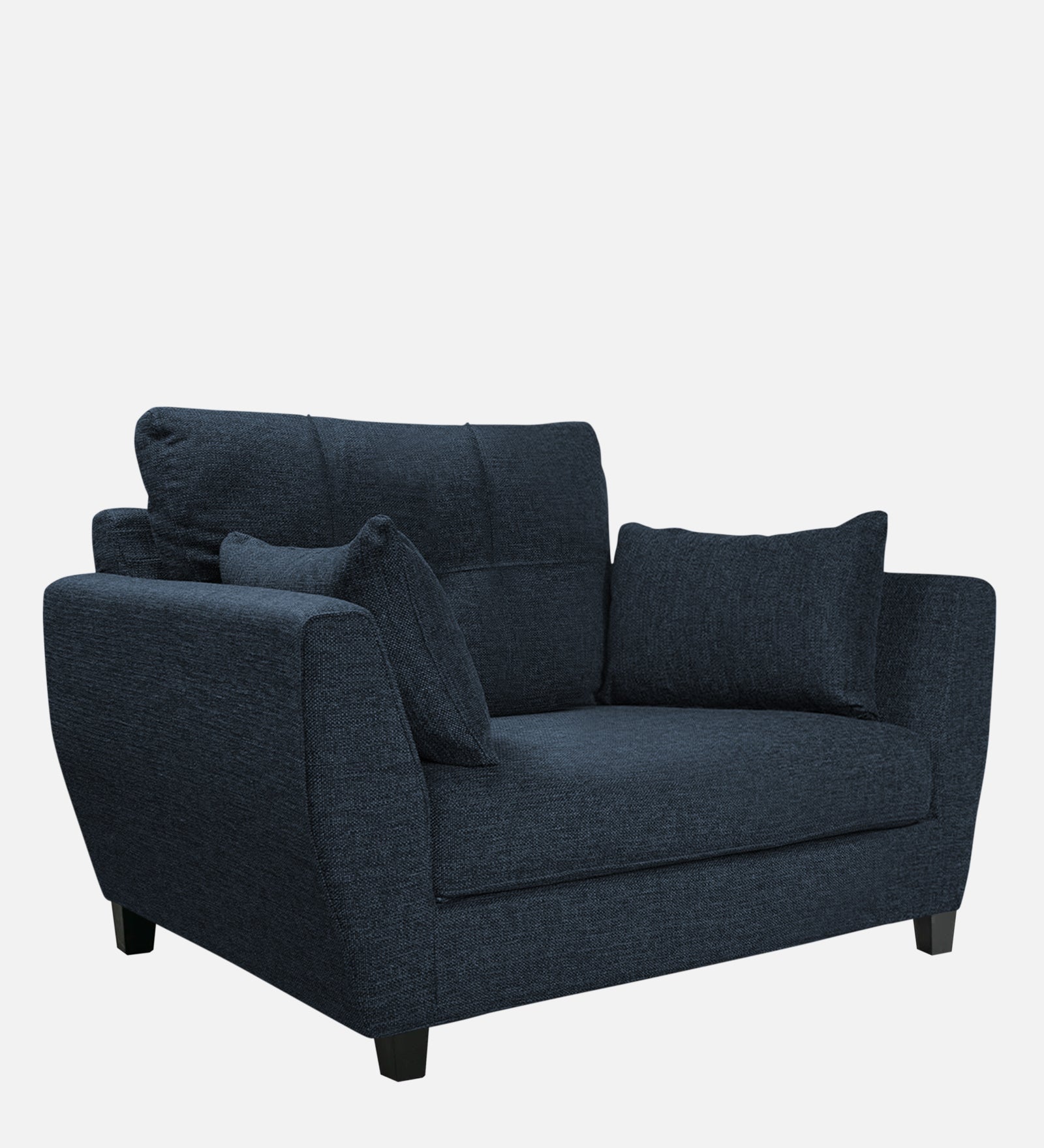 Mario Fabric 1 Seater Sofa In Denim Blue Colour - Febonic Living