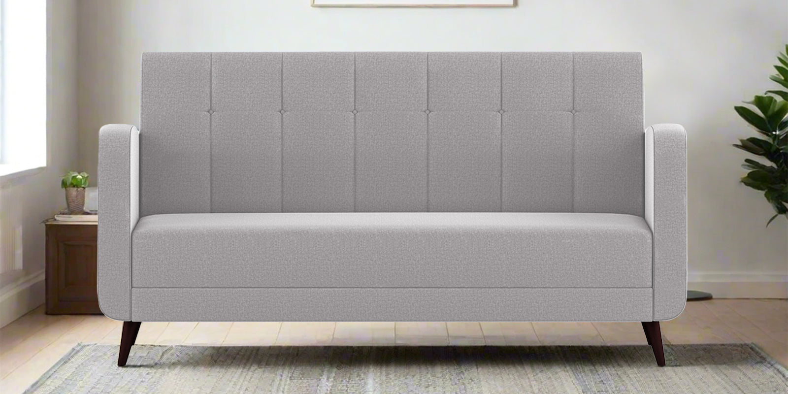 Wiki Velvet 3 Seater Sofa In Concrete grey Colour - Febonic Living