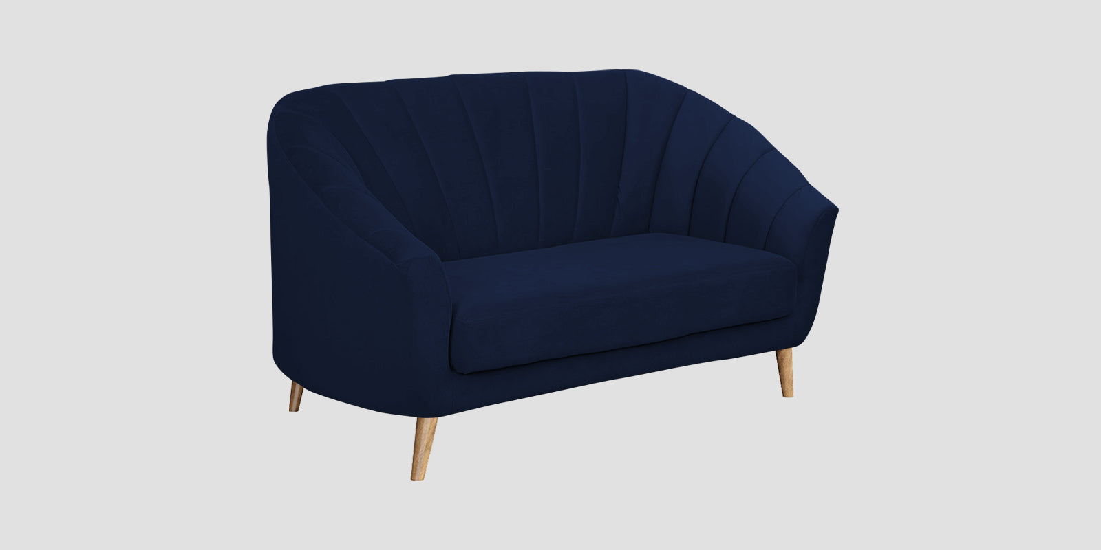 Kaylee Velvet 2 Seater Sofa In Indigo Blue Colour - Febonic Living