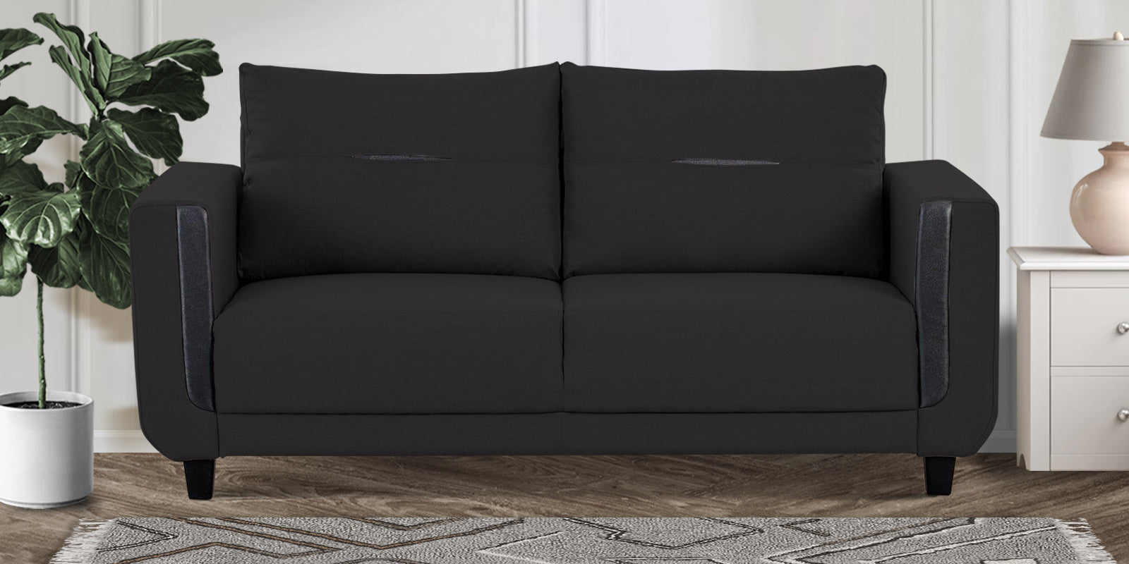 Perry Fabric 3 Seater Sofa In Maba Grey Colour - Febonic Living