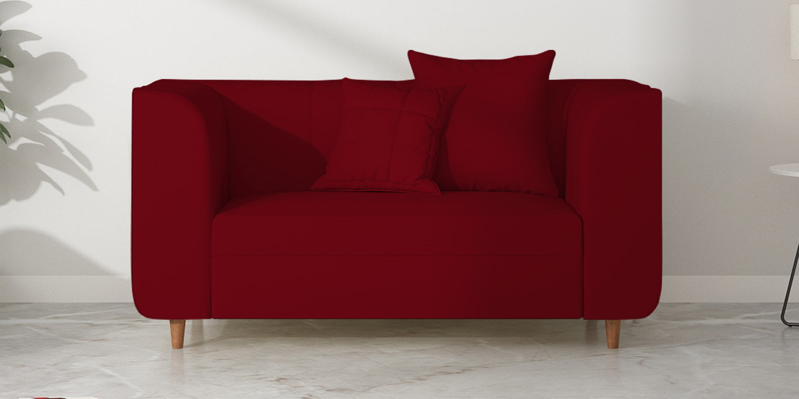 Sumo Velvet 2 Seater Sofa In Cherry Red Colour - Febonic Living