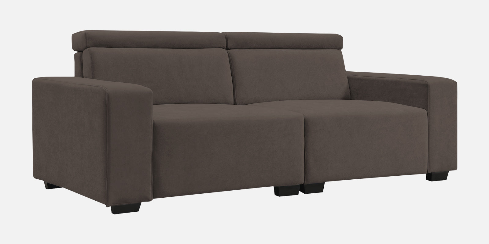 Hiro Fabric 2 Seater Sofa In Lito Brown Colour - Febonic Living