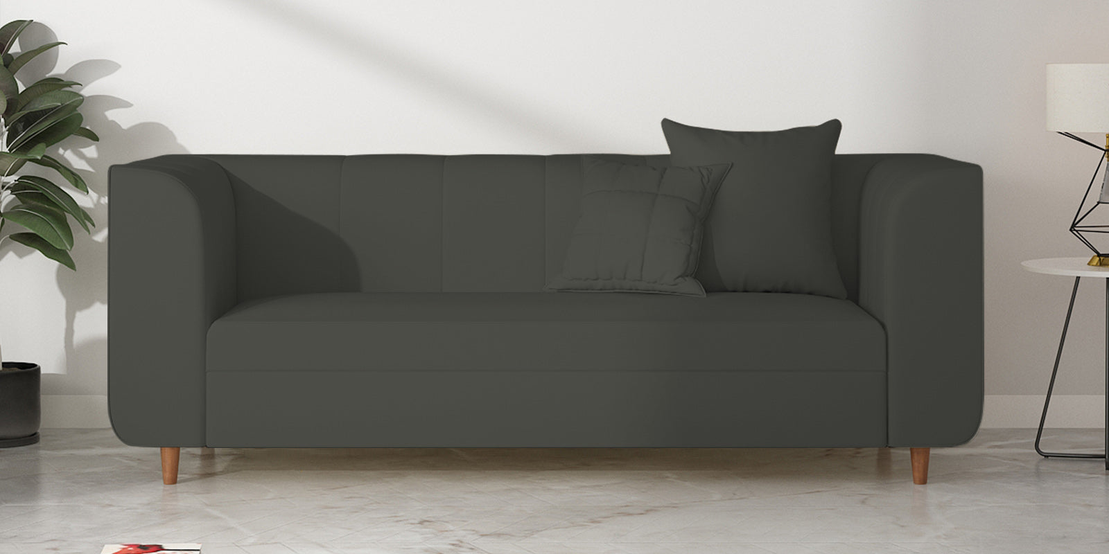 Sumo Velvet 3 Seater Sofa in Hory Grey Colour