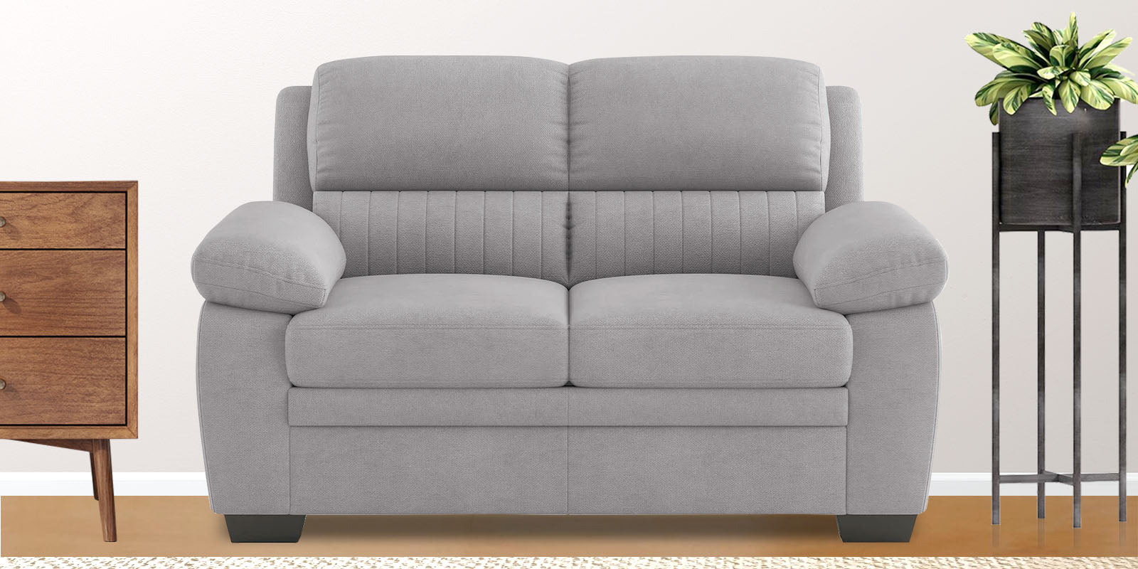Miranda Velvet 2 Seater Sofa In Concrete grey Colour - Febonic Living