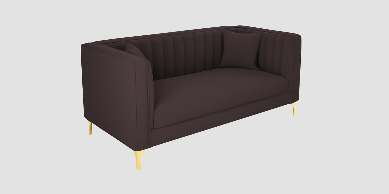 Saban Velvet 2 Seater Sofa in Mocha Brown Colour - Febonic Living