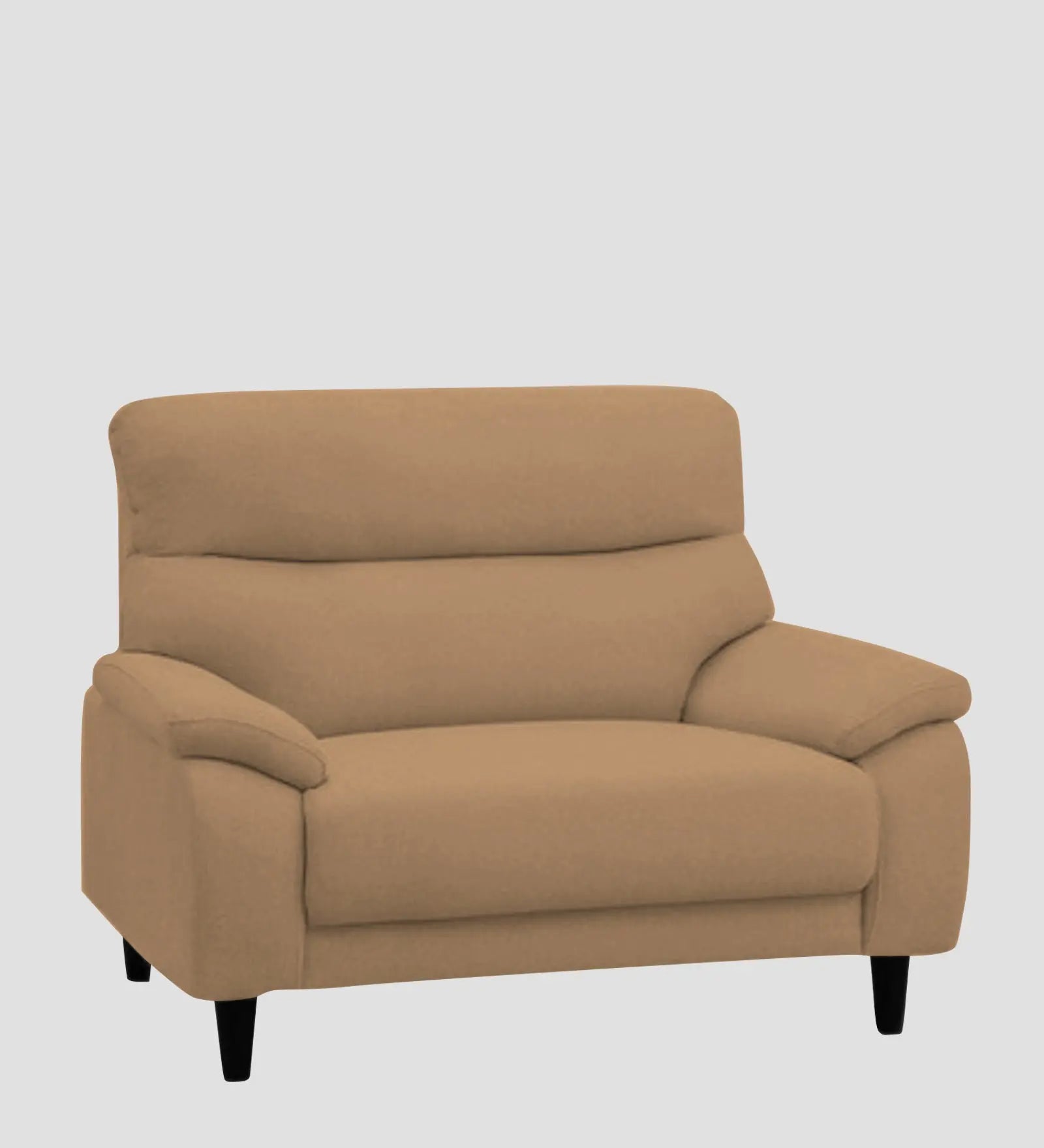 Zibby Fabric 1 Seater Sofa In Copper Brown Colour Febonic Living