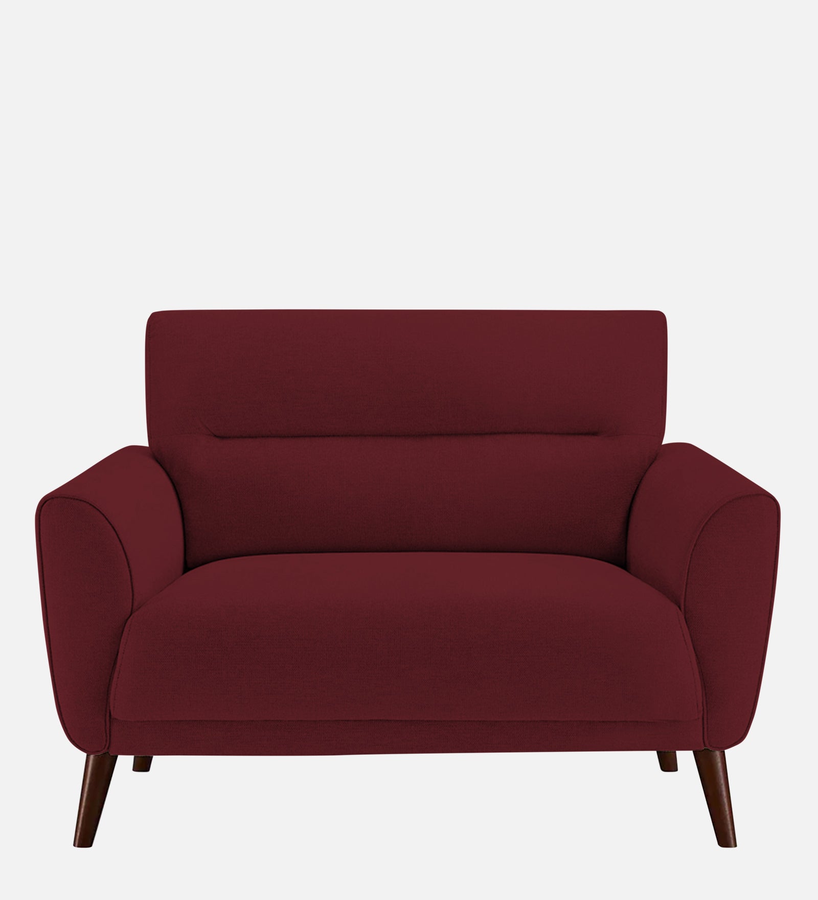 Castro Fabric 1 Seater Sofa In Blood Maroon Colour - Febonic Living