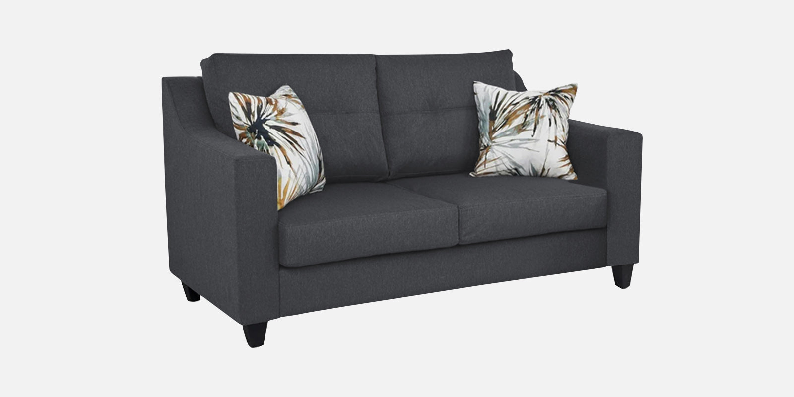 Welly Fabric 2 Seater Sofa In Maba Grey Colour - Febonic Living